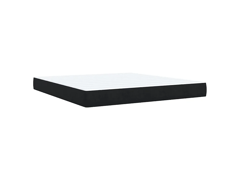 Boxspring met matras fluweel zwart 180x200 cm