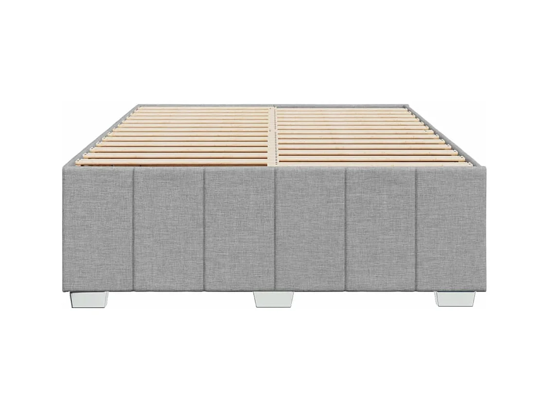 Bedframe zonder matras stof lichtgrijs 140x200 cm