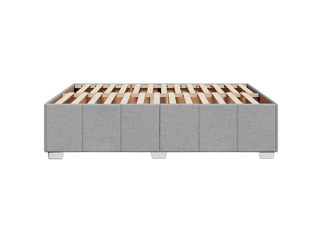 Cadre de lit sans matelas gris clair 140x200 cm tissu