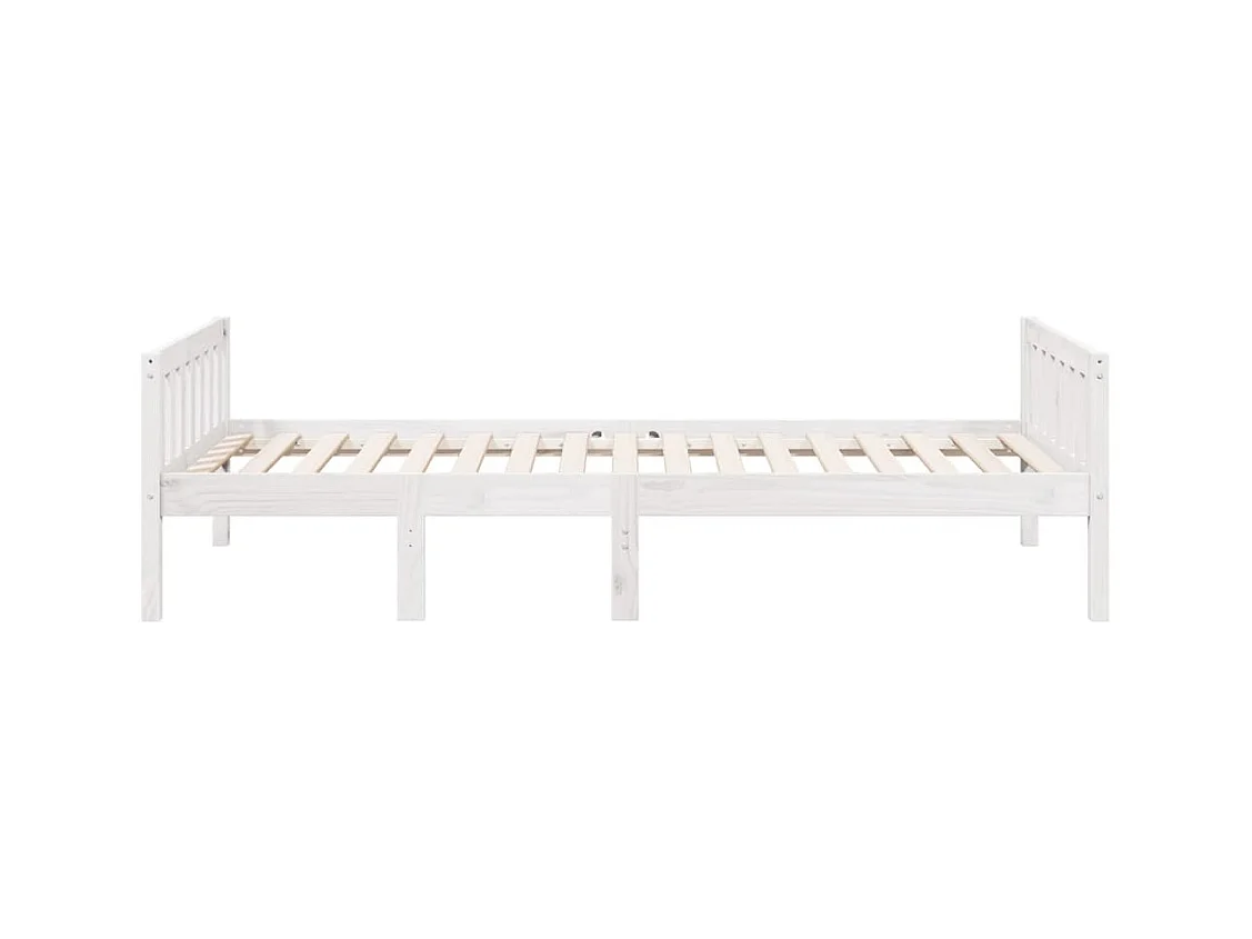 Lit pour enfants sans matelas blanc 90x190cm bois de pin massif