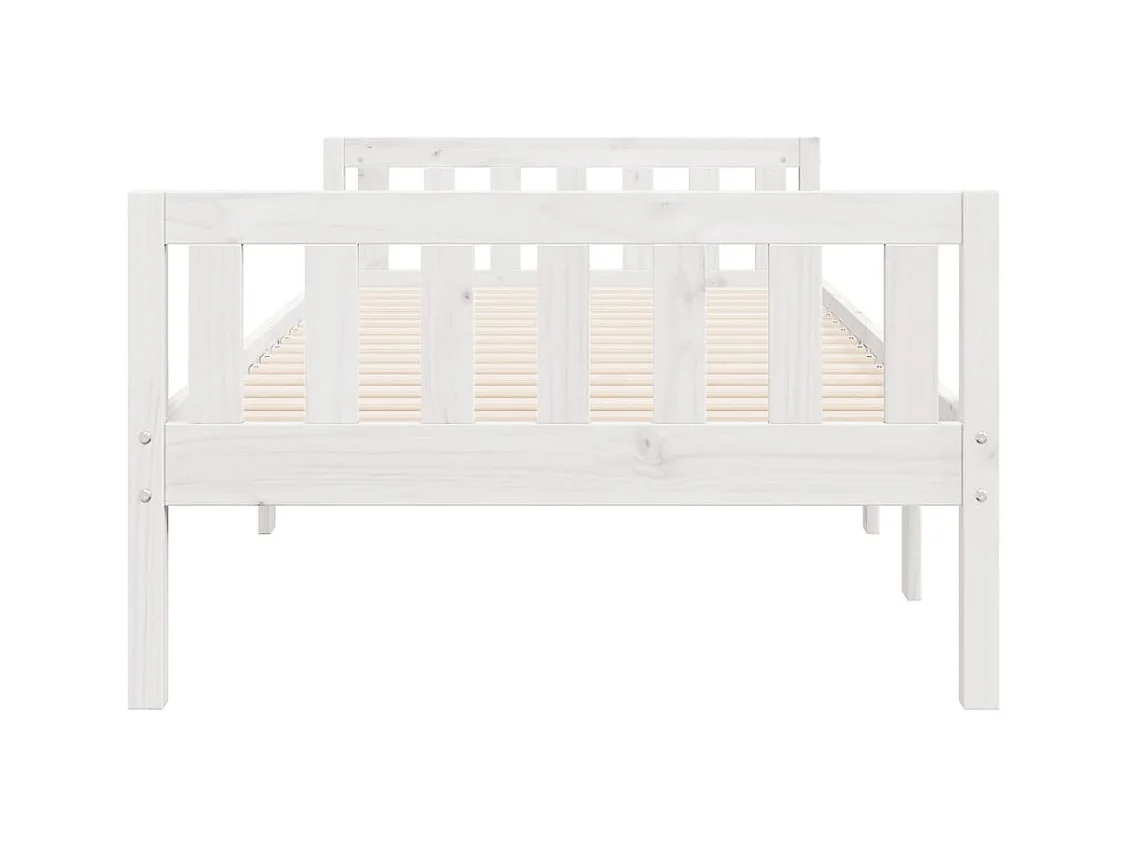 Lit pour enfants sans matelas blanc 90x190cm bois de pin massif