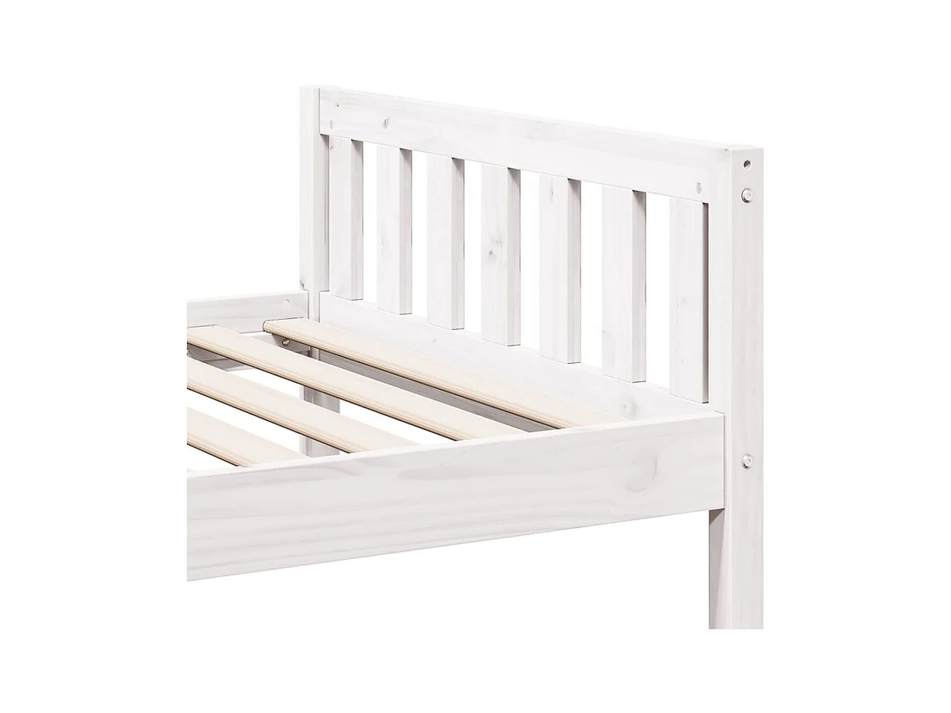 Lit pour enfants sans matelas blanc 90x190cm bois de pin massif