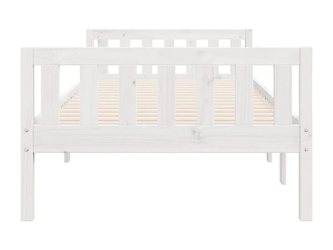 Lit pour enfants sans matelas blanc 90x190cm bois de pin massif