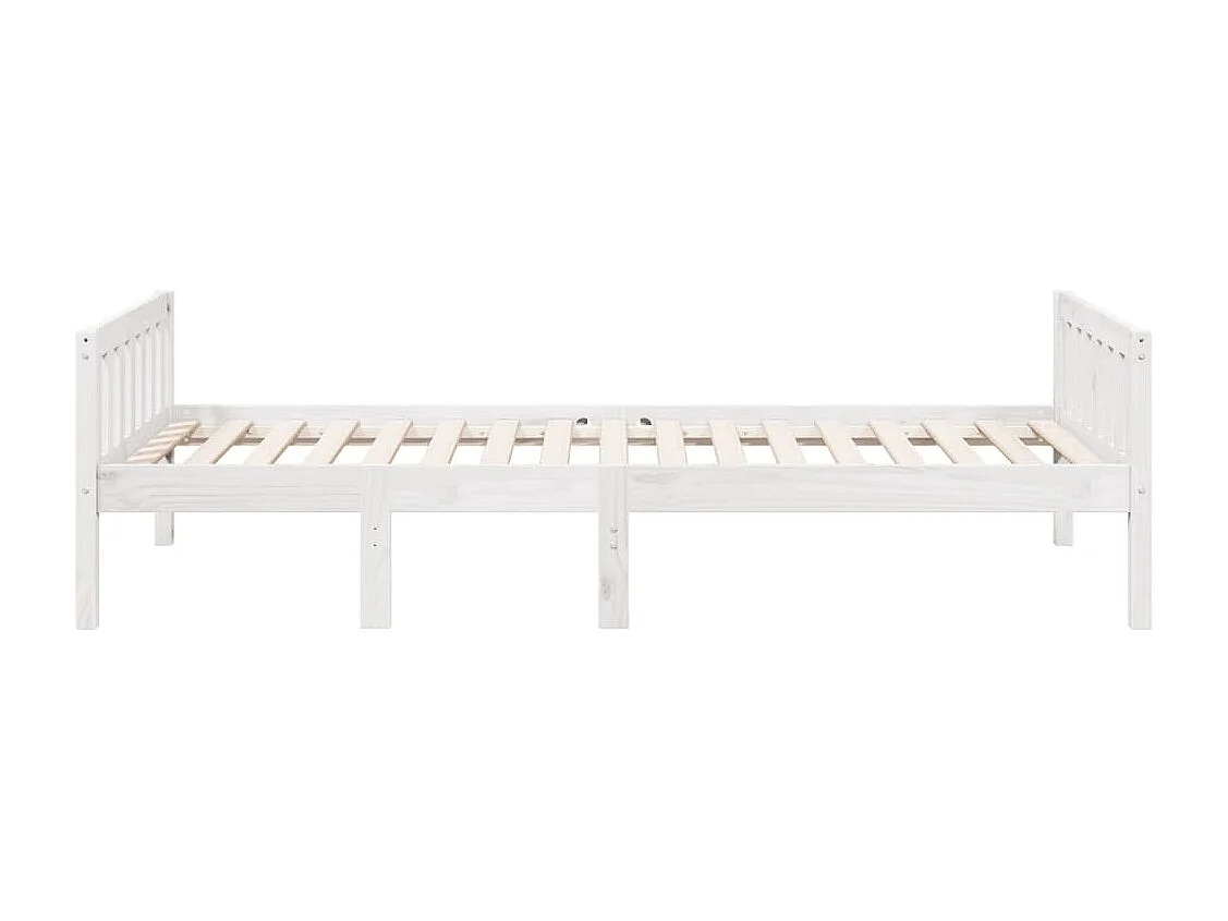 Lit pour enfants sans matelas blanc 90x190cm bois de pin massif