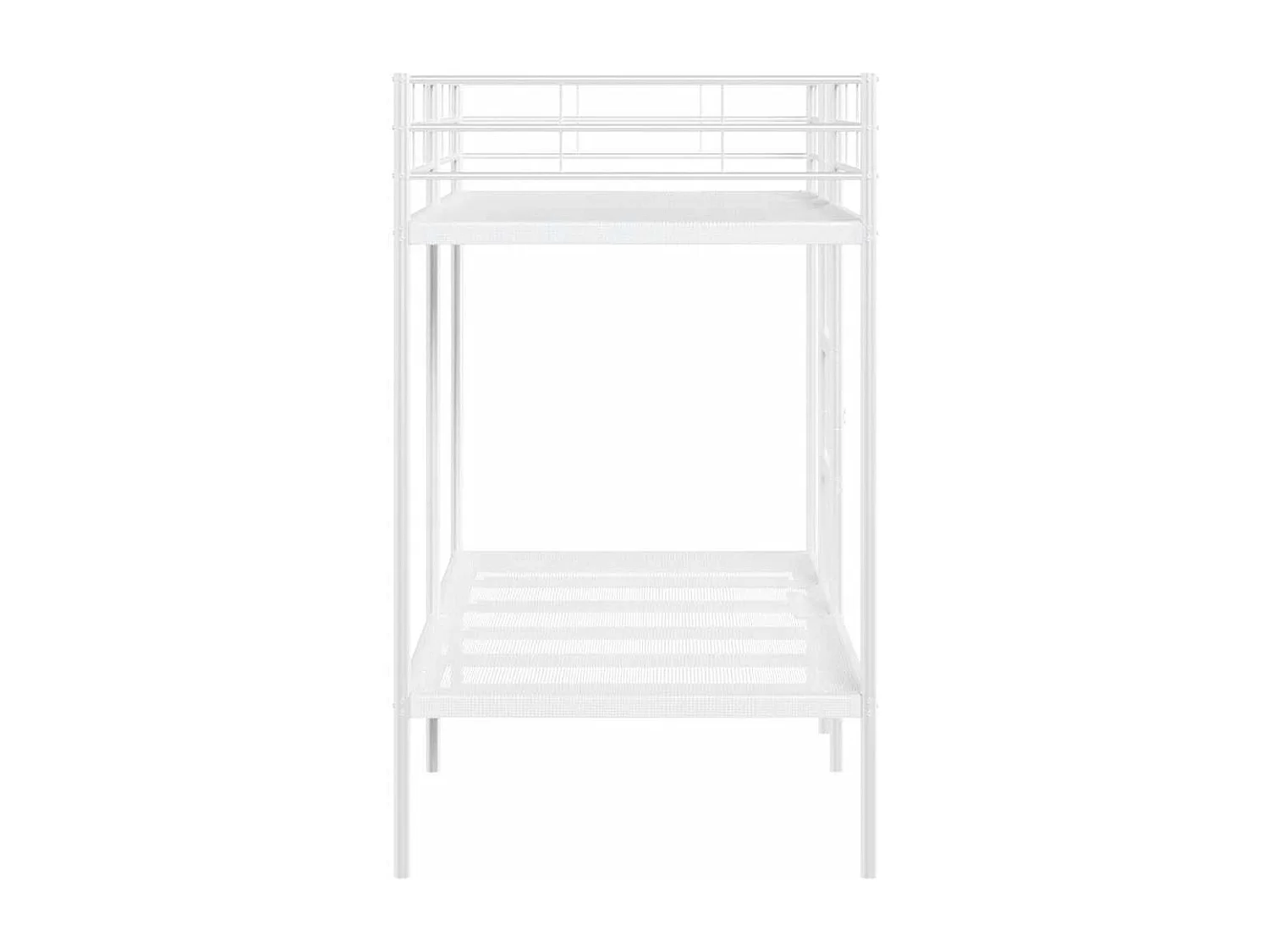 Etagenbett ohne Matratze Weiß 90x190 cm Stahl