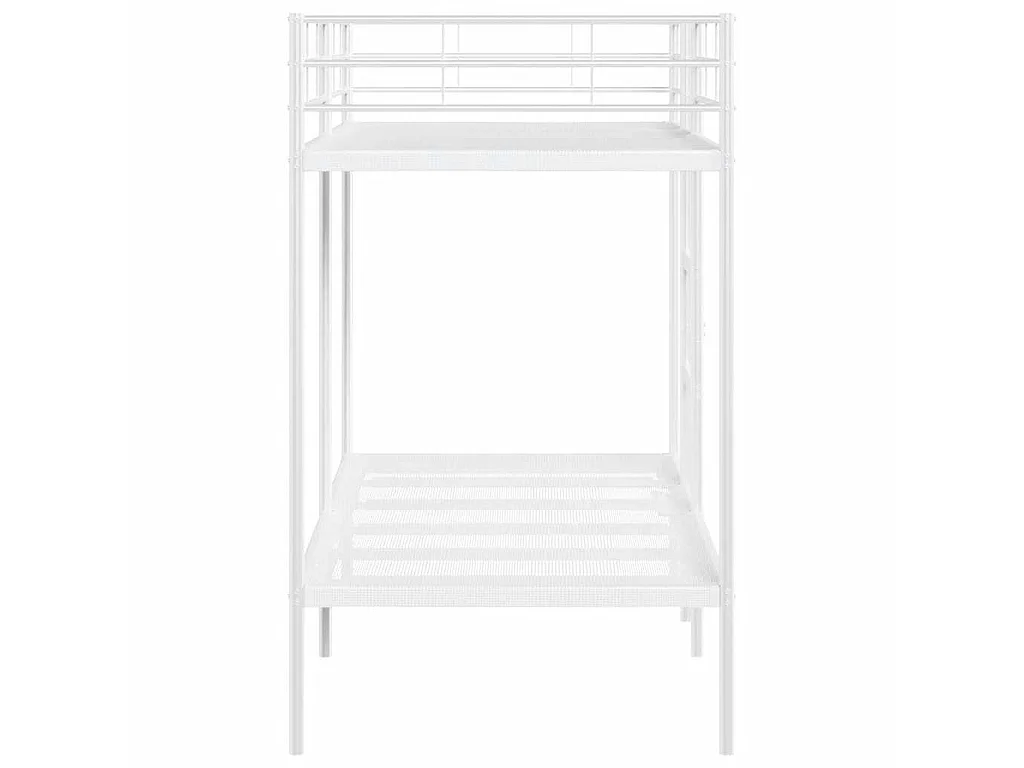 Lit superposé sans matelas blanc 90x190 cm acier