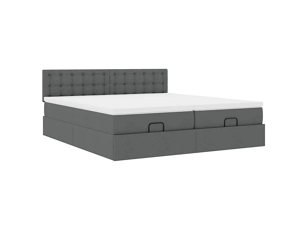 Struttura Letto Pouf con Materassi 160x200 cm in Tessuto