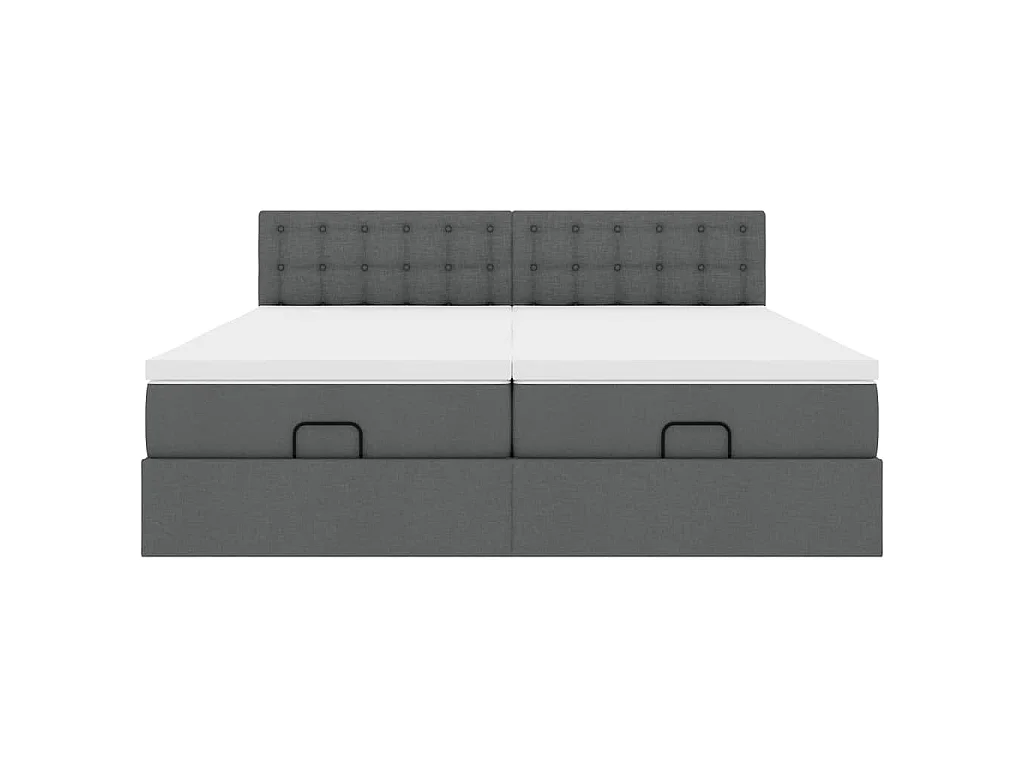 Struttura Letto Pouf con Materassi 160x200 cm in Tessuto