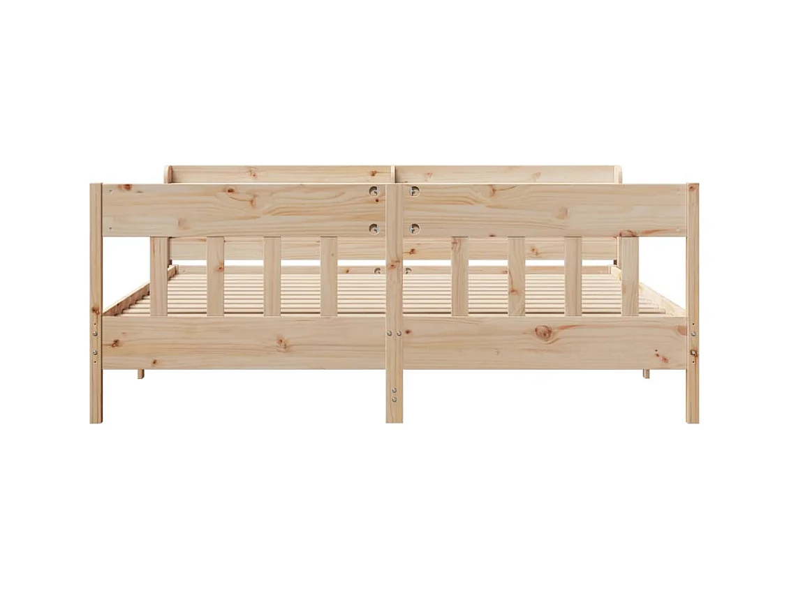 Cadre de lit sans matelas 180x200 cm bois massif de pin