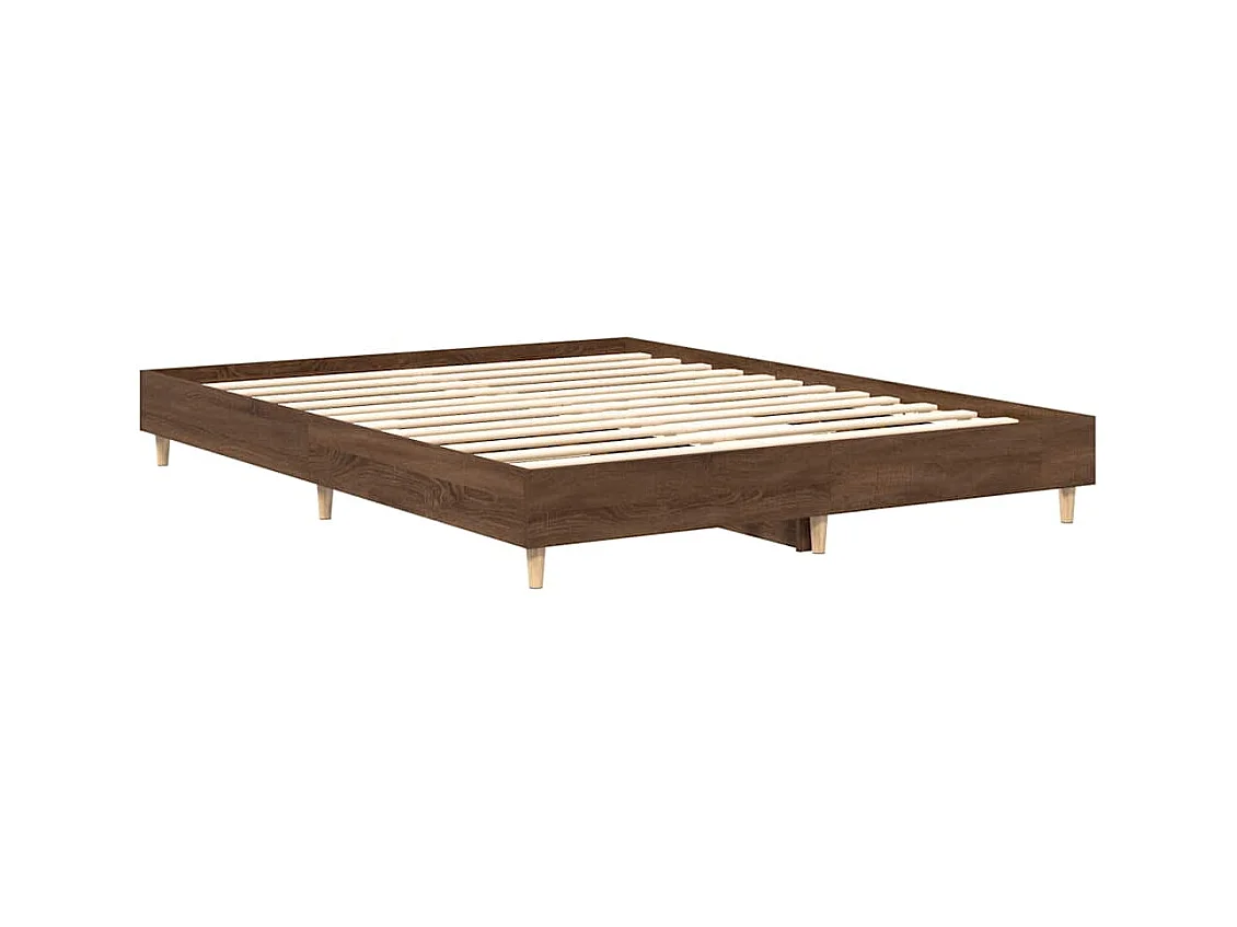 Bettgestell ohne Matratze Braun Eichen-Optik 90x190 cm
