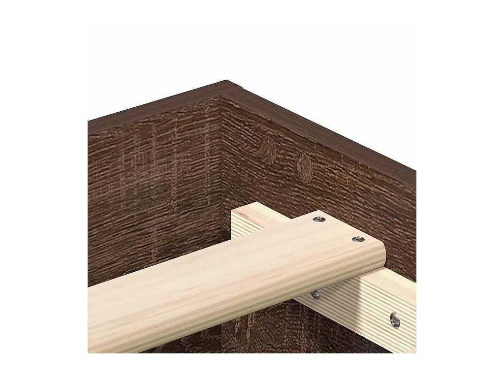 Bettgestell ohne Matratze Braun Eichen-Optik 90x190 cm