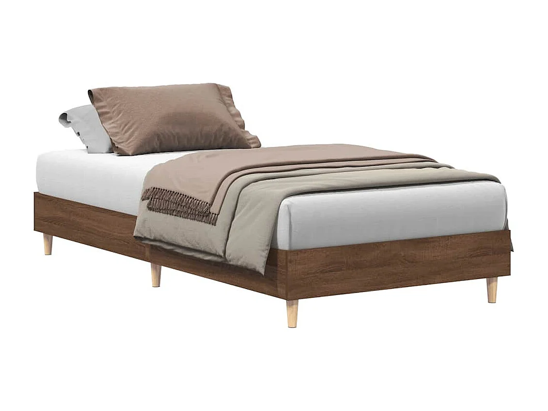 Bedframe zonder matras 90x190 cm spaanplaat bruin eikenkleurig