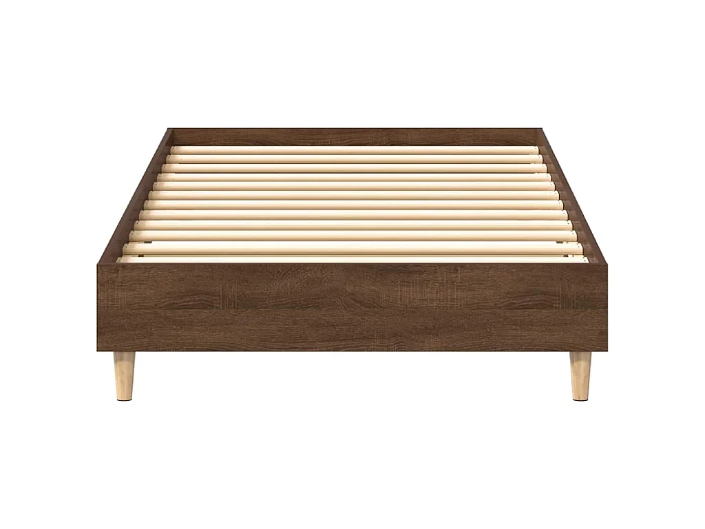 Cadre de lit sans matelas chêne marron 90x190cm bois ingénierie