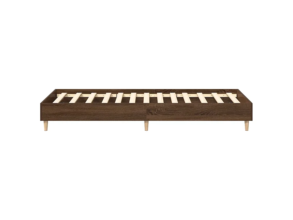 Cadre de lit sans matelas chêne marron 90x190cm bois ingénierie