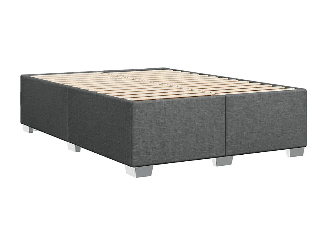 Boxspringbett mit Matratze Dunkelgrau 160x200 cm Stoff
