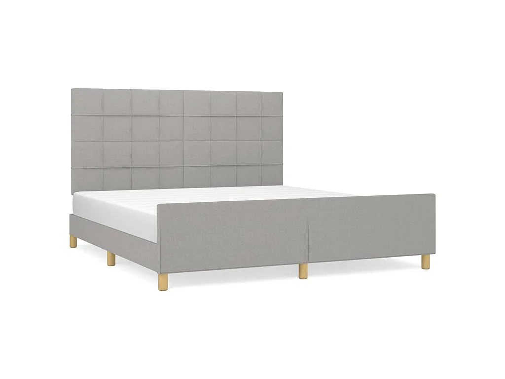 Giroletto senza Materasso Grigio Chiaro 180x200 cm Tessuto