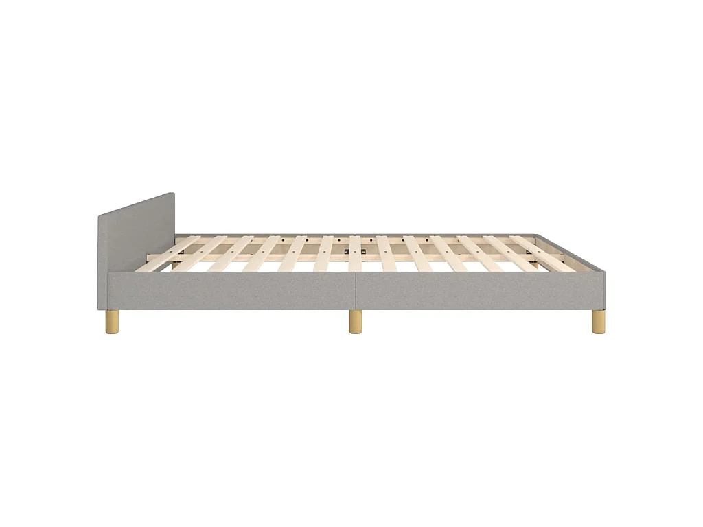 Giroletto senza Materasso Grigio Chiaro 180x200 cm Tessuto