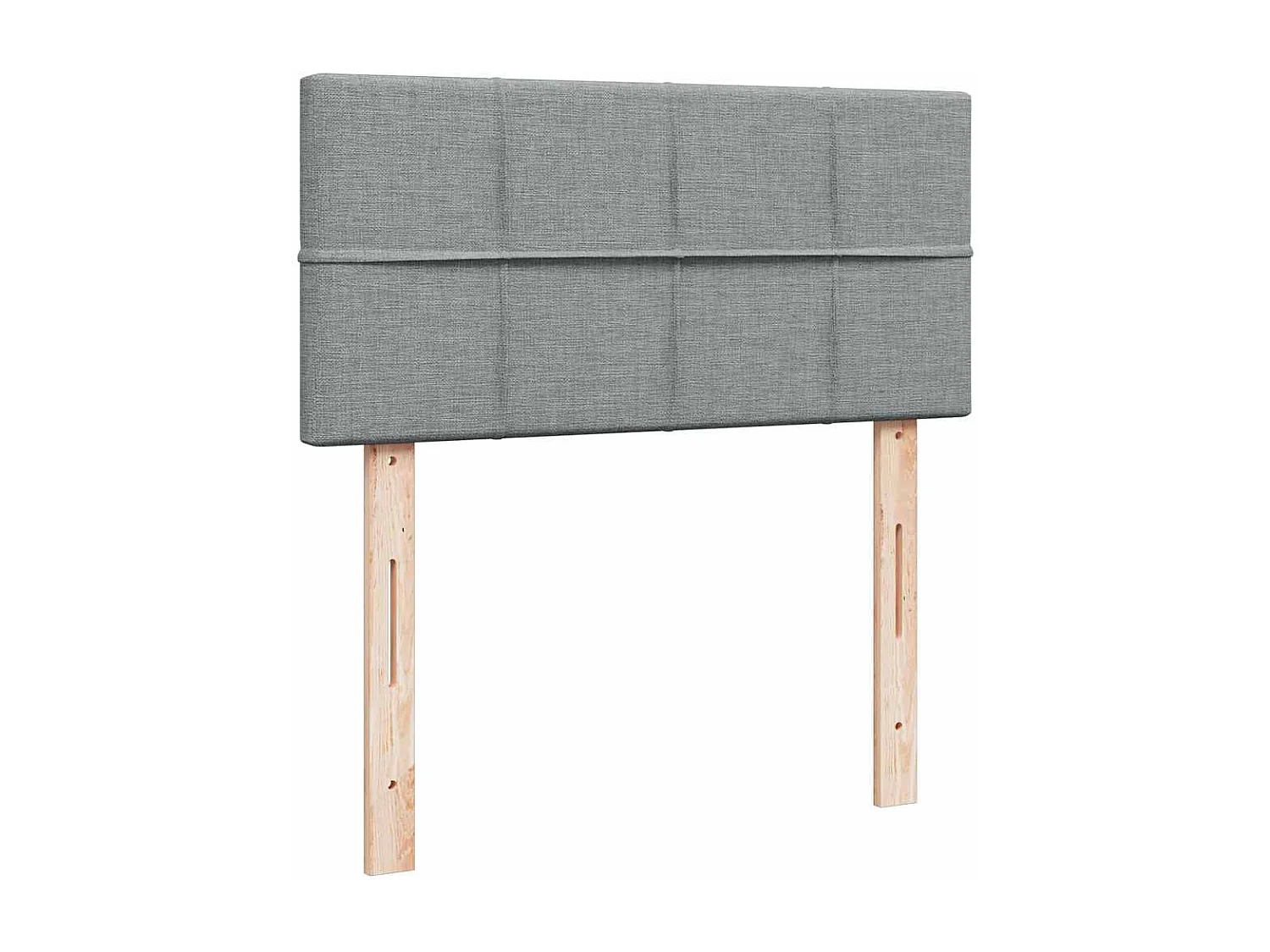 Giroletto a Molle con Materasso Grigio Chiaro100x200 cm Tessuto