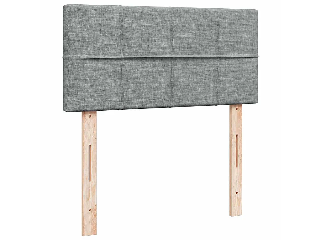 Cama com molas/colchão 100x200 cm tecido cinzento-claro