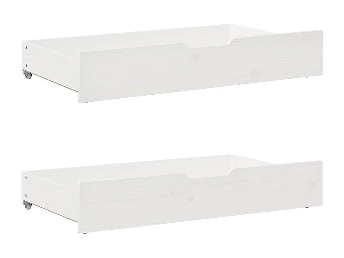 Lit de jour et tiroirs sans matelas blanc 90x200 cm bois massif