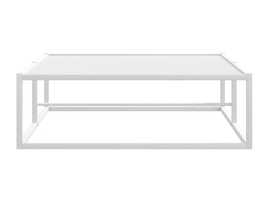 Cadre de lit sans matelas blanc 100x200 cm métal