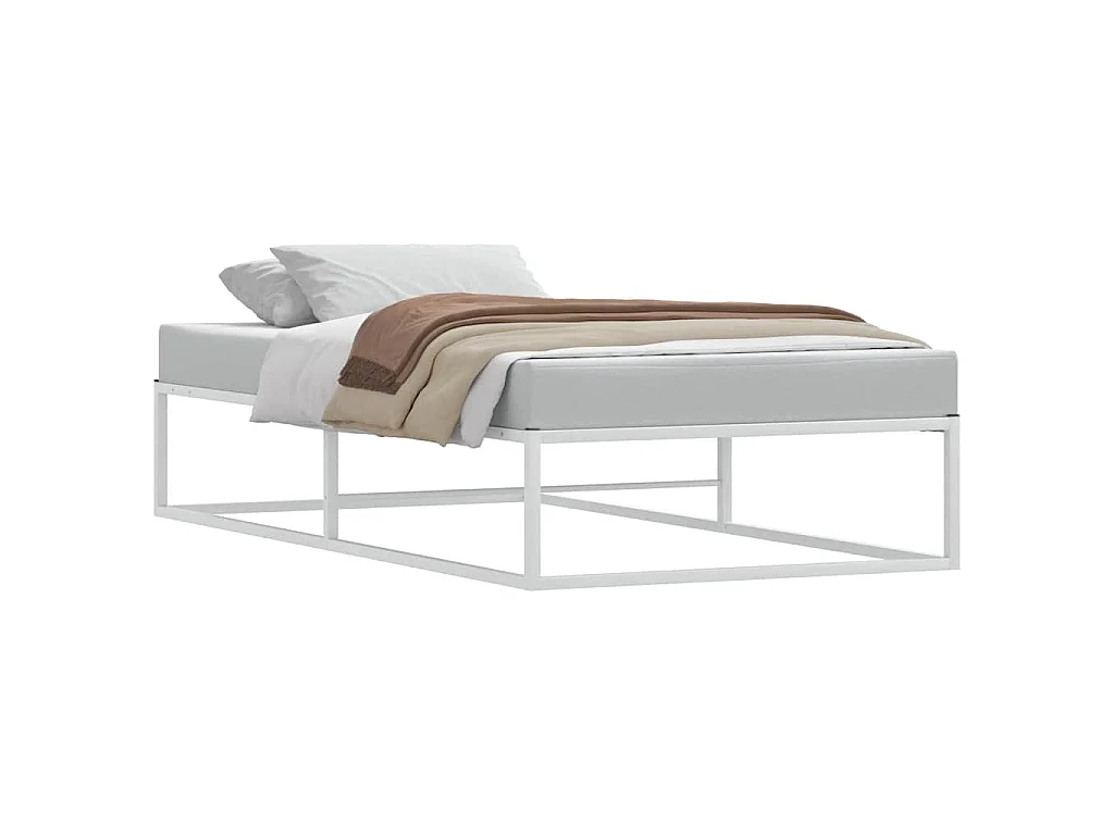 Giroletto senza Materasso Bianco 100x200 cm in Metallo