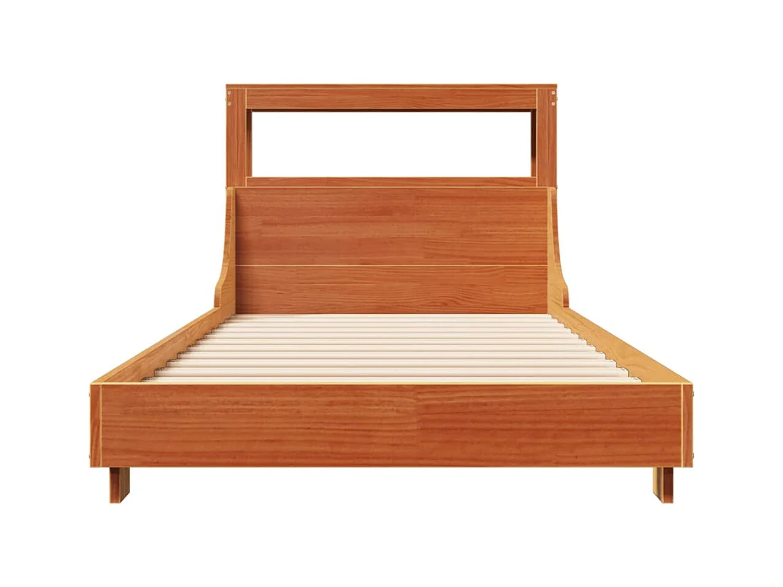 Cadre de lit sans matelas cire marron 90x190 cm bois pin massif