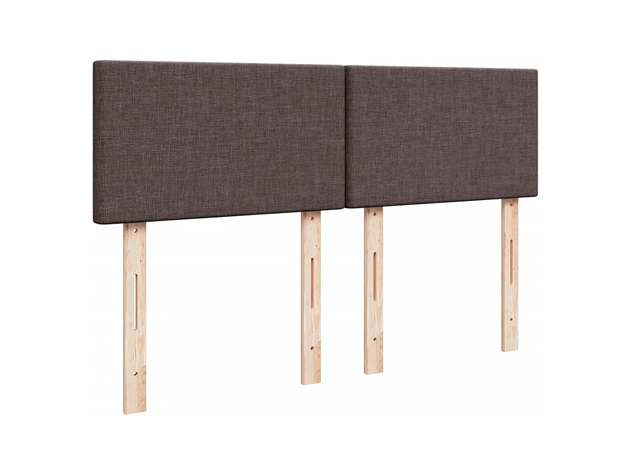 Sommier à lattes de lit avec matelas Marron foncé 140x200 cm