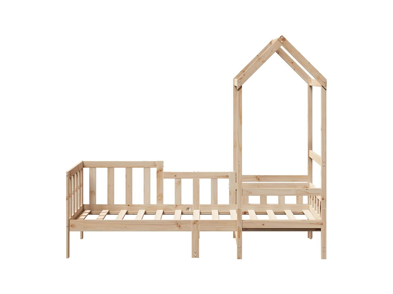 Lit de jour avec toit sans matelas 90x200 cm bois massif