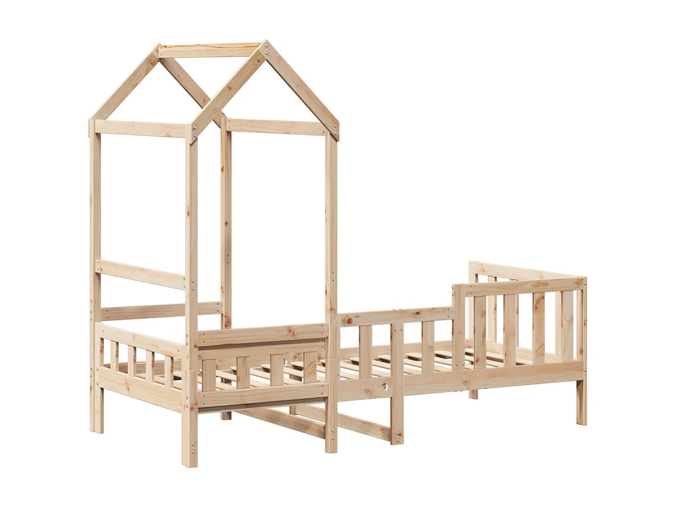 Lit de jour avec toit sans matelas 90x200 cm bois massif