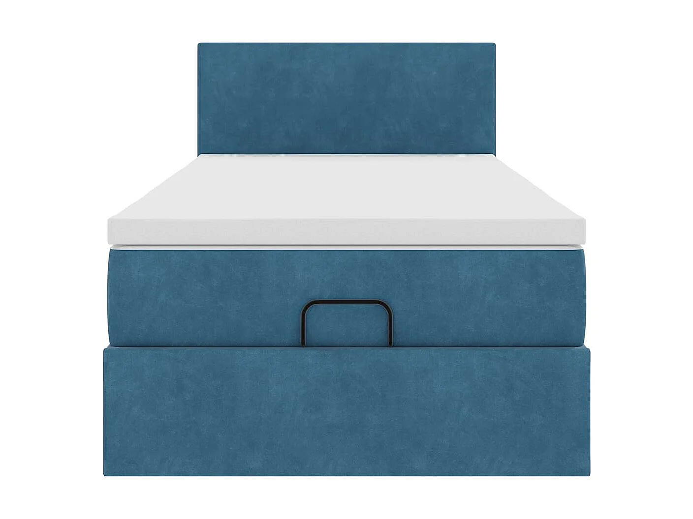 Struttura Letto Pouf con Materasso 100x200 cm Velluto