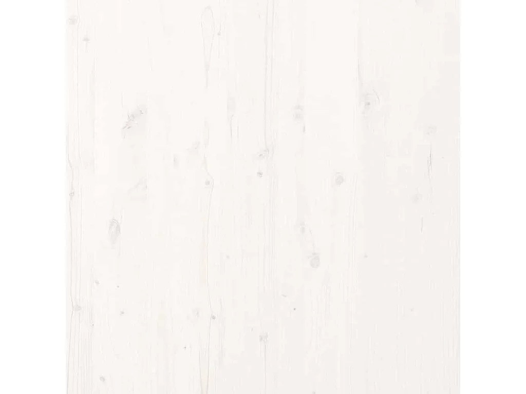Struttura letto a terra Bianco 160 x 220 cm Pino massello