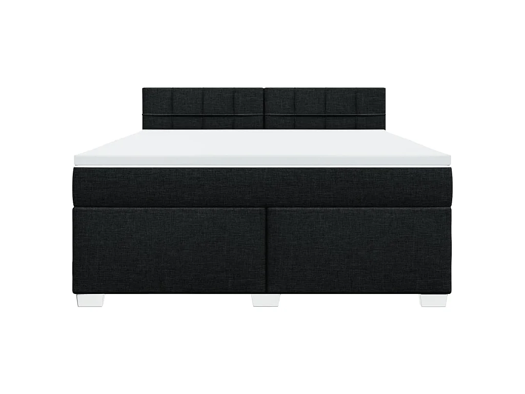 Boxspring met matras stof zwart 180x200 cm