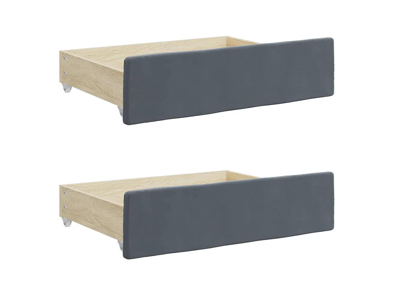 Lit de jour avec gigogne et tiroirs sans matelas 90x200 cm