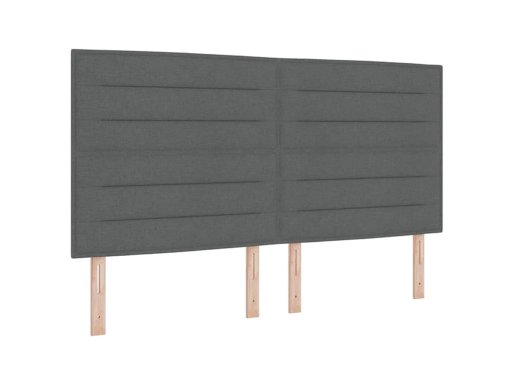 Boxspringbed met hoofdeinde Donkergrijs 180 x 200 cm Stof