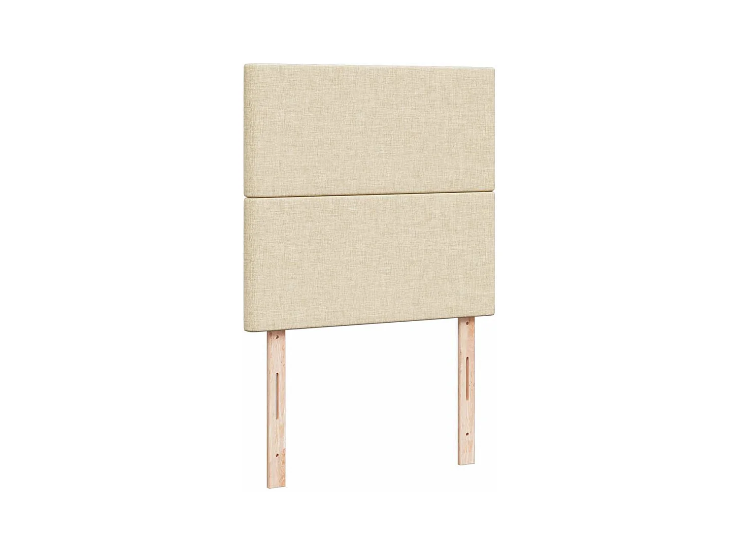 Boxspringbett mit Matratze Creme 90x200 cm Stoff