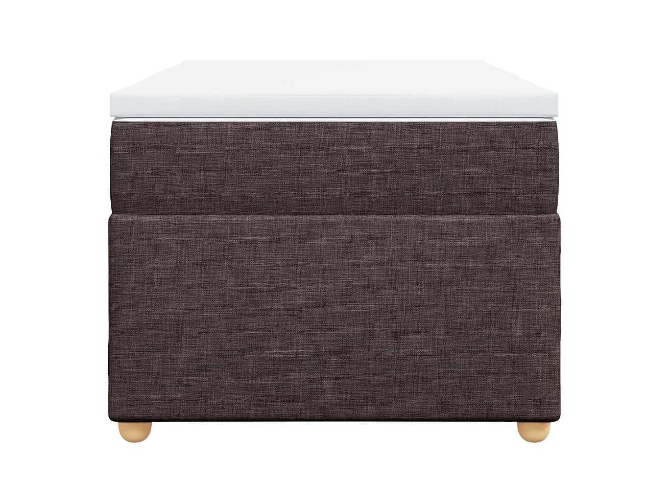 Boxspringbett mit Matratze Dunkelbraun 90x190 cm Stoff