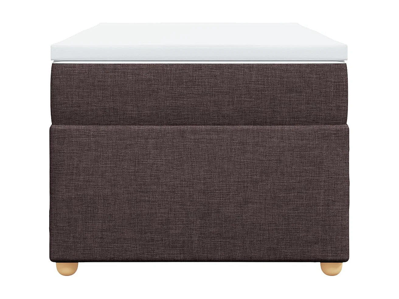 Cama com molas/colchão 90x190 cm tecido castanho-escuro