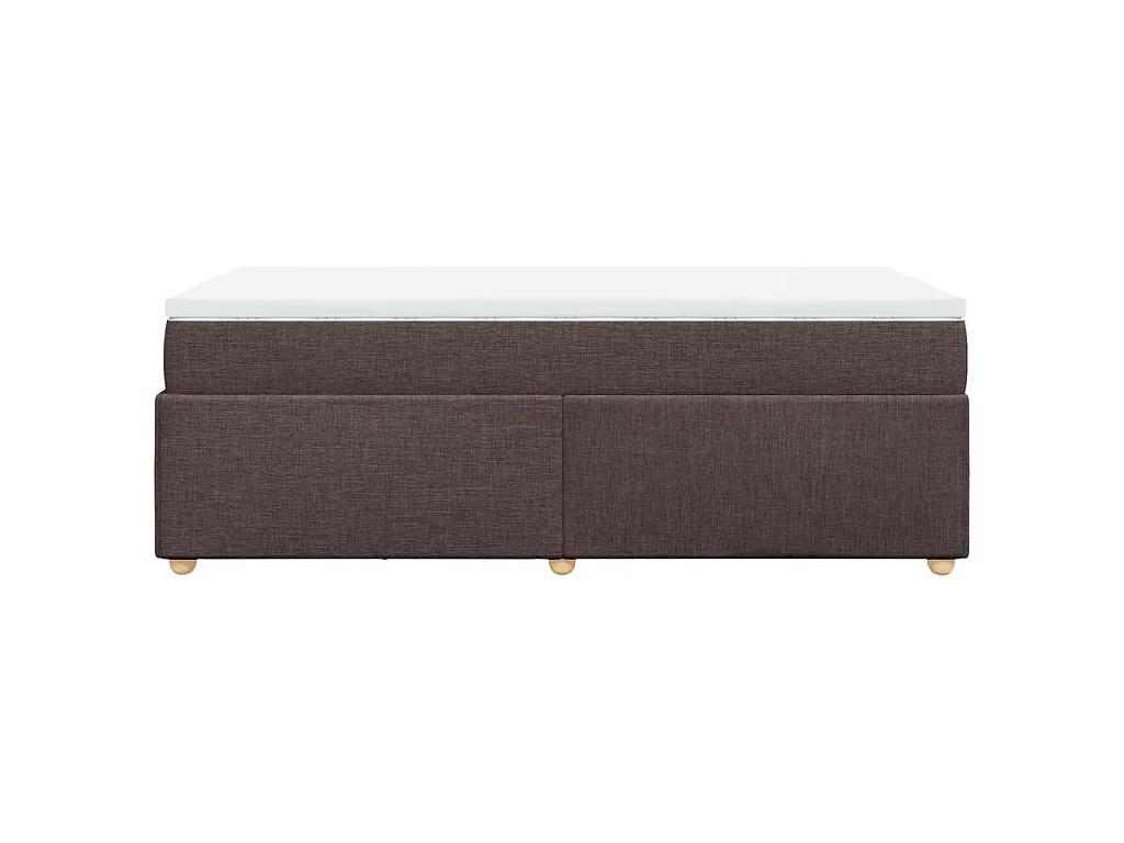 Boxspring met matras stof donkerbruin 90x190 cm