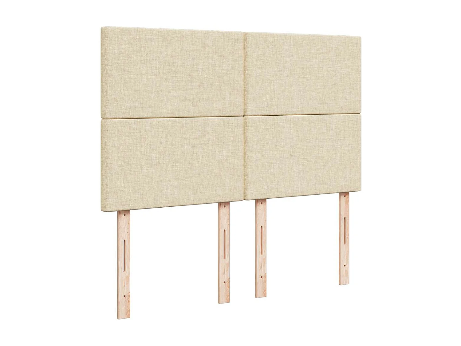 Boxspring met matras stof crèmekleurig 140x190 cm