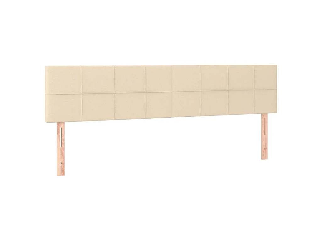 Boxspring met matras en LED stof crèmekleurig 180x200 cm
