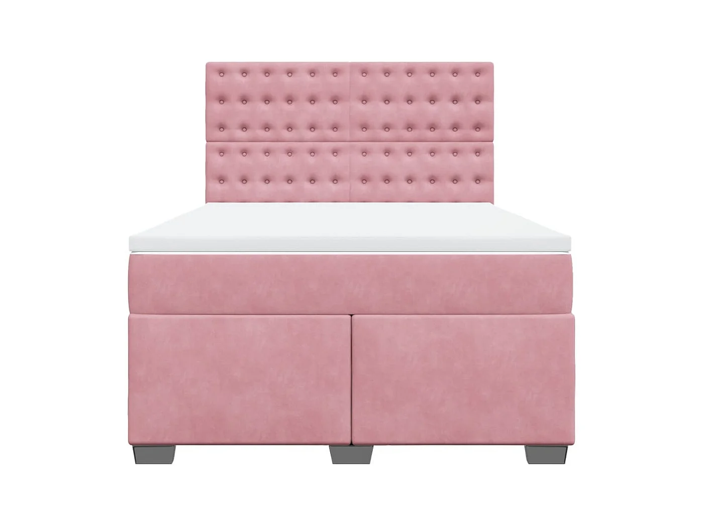 Sommier à lattes de lit avec matelas Rose 140x200 cm Velours