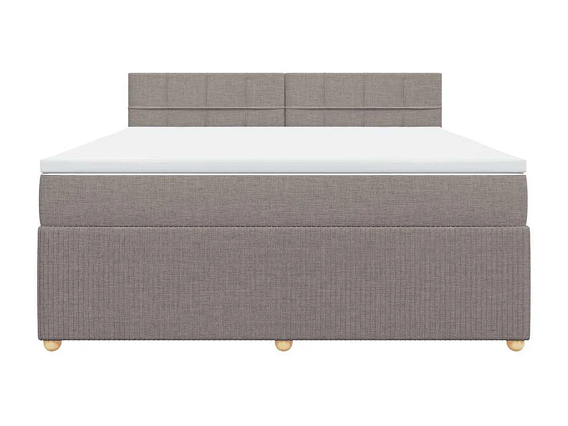 Giroletto a Molle con Materasso Tortora 180x200 cm in Tessuto