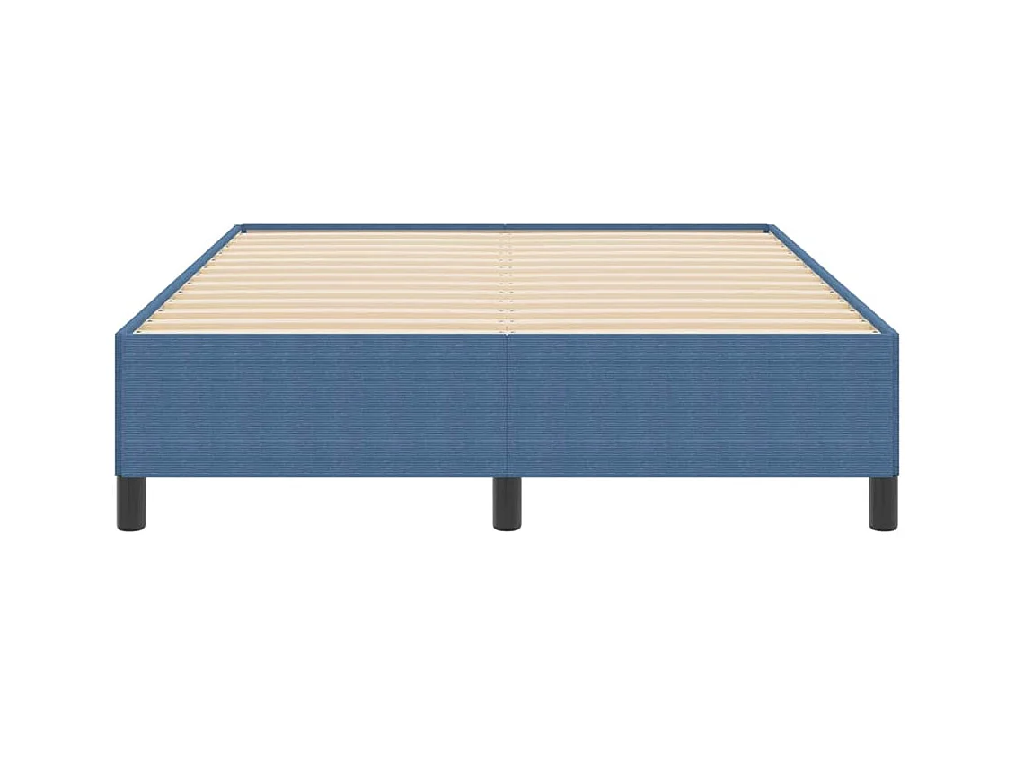 Bettgestell Blau 140 x 190 cm Cordstoff