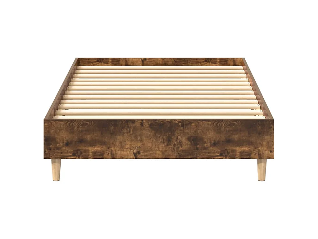 Bettgestell ohne Matratze Räuchereiche 90x190 cm Holzwerkstoff