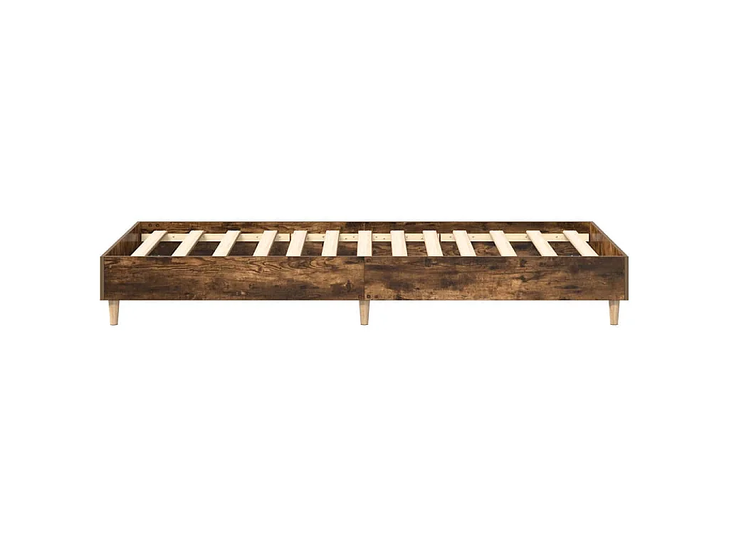 Bettgestell ohne Matratze Räuchereiche 90x190 cm Holzwerkstoff