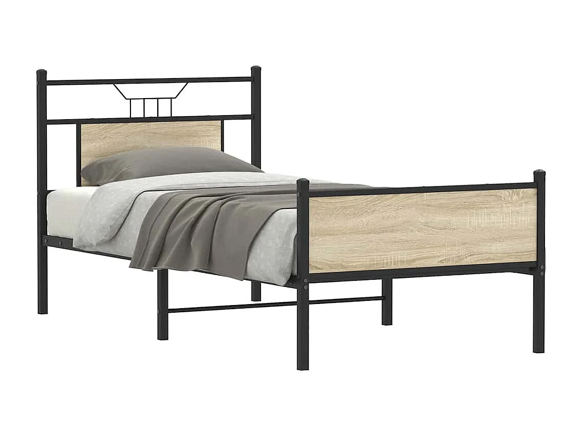 Giroletto senza Materasso Rovere Sonoma 90x200 cm in Truciolato