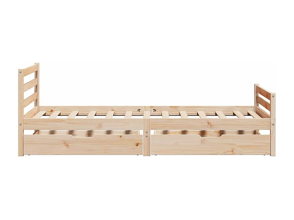 Bedframe zonder matras massief grenenhout 90x200 cm