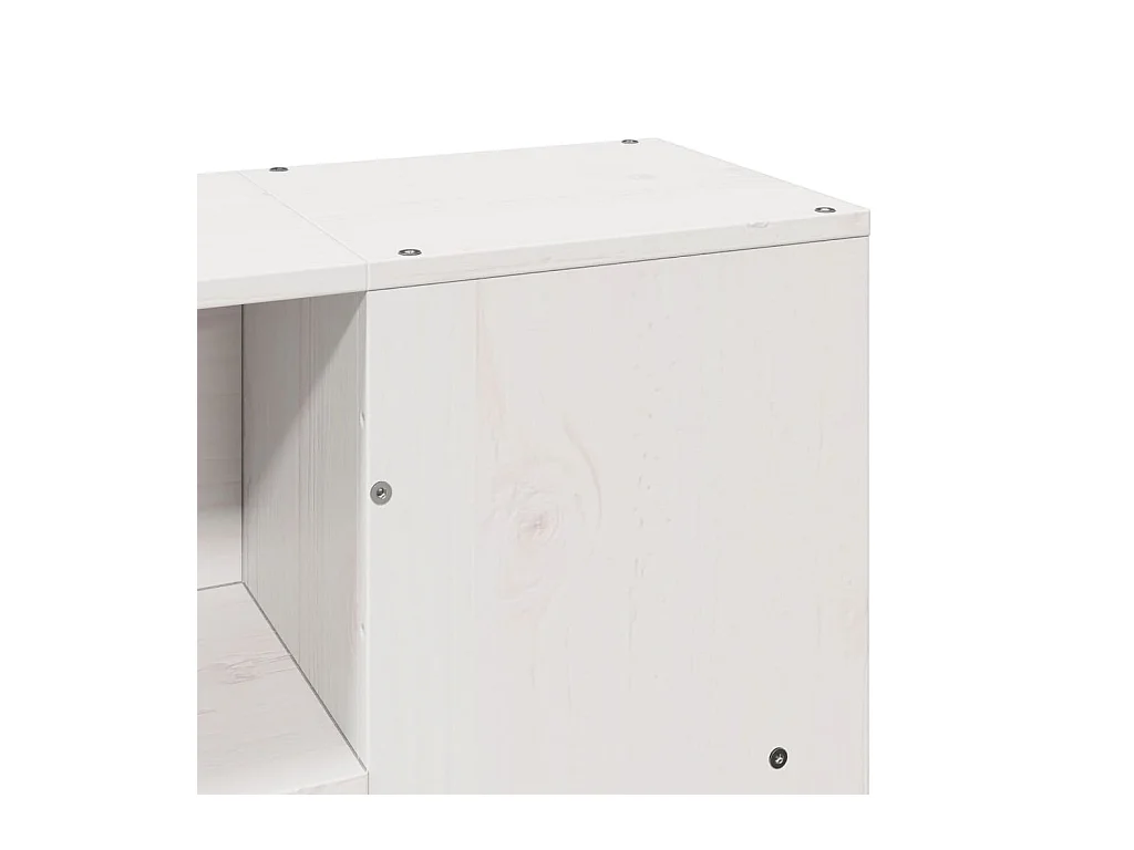 Cadre de lit sans matelas blanc 140x190 cm bois de pin massif