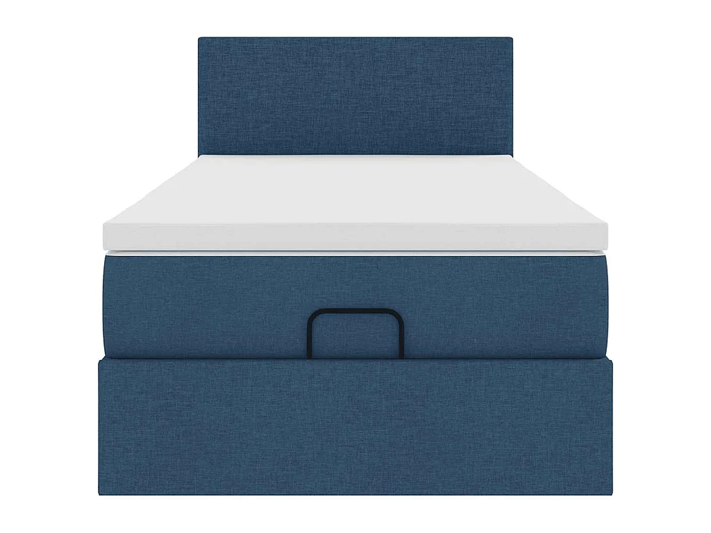 Ottoman bed met matras 90x190cm stof blauw